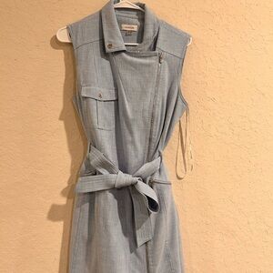 Sleeveless Light Blue Midi Dress